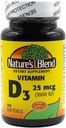 Nature's Blend D3 25 MCG (1000 IU) Helppo niellä, 100 SOFTGELS