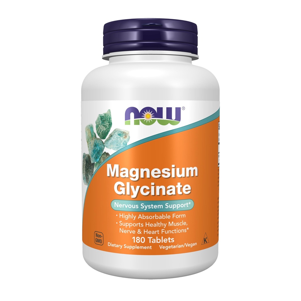 NYT elintarvikkeiden lisäravinteet, magnesium Glycinate 100 mg, erittäin imeytyvä muoto, 180 tablettia