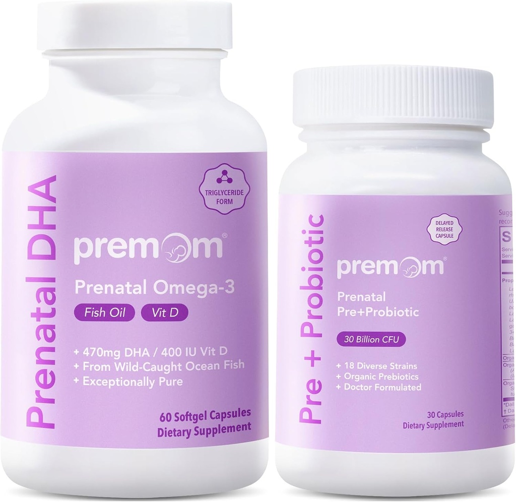 Premom Prenatal Pre- & Probiootit + Prenatal DHA Fish Oil