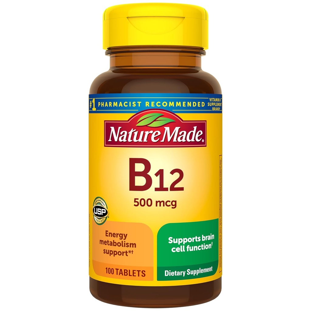 Nature Made Vitamin B12 500 mcg. tabletter 100 Ct