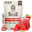 Salud 2-in-1 Elektrolyytit Powder, Watermelon Margarita - 15 tarjoilua, Agua Fresca Drink Mix, Elderberry, Dairy & Soy Free, Ei-GMO, Gluteenittomat, Vegan, Low Calorie, 1G Sokeri