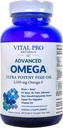 Vital Pro Naturals - Avancerad Omega Wild fångad norsk fiskolja med 2350mg av hög styrka Omega 3 fettsyra tillskott EPA DHA och DPA för hjärna och hjärta 60 Softgels (Packaging May Vary)