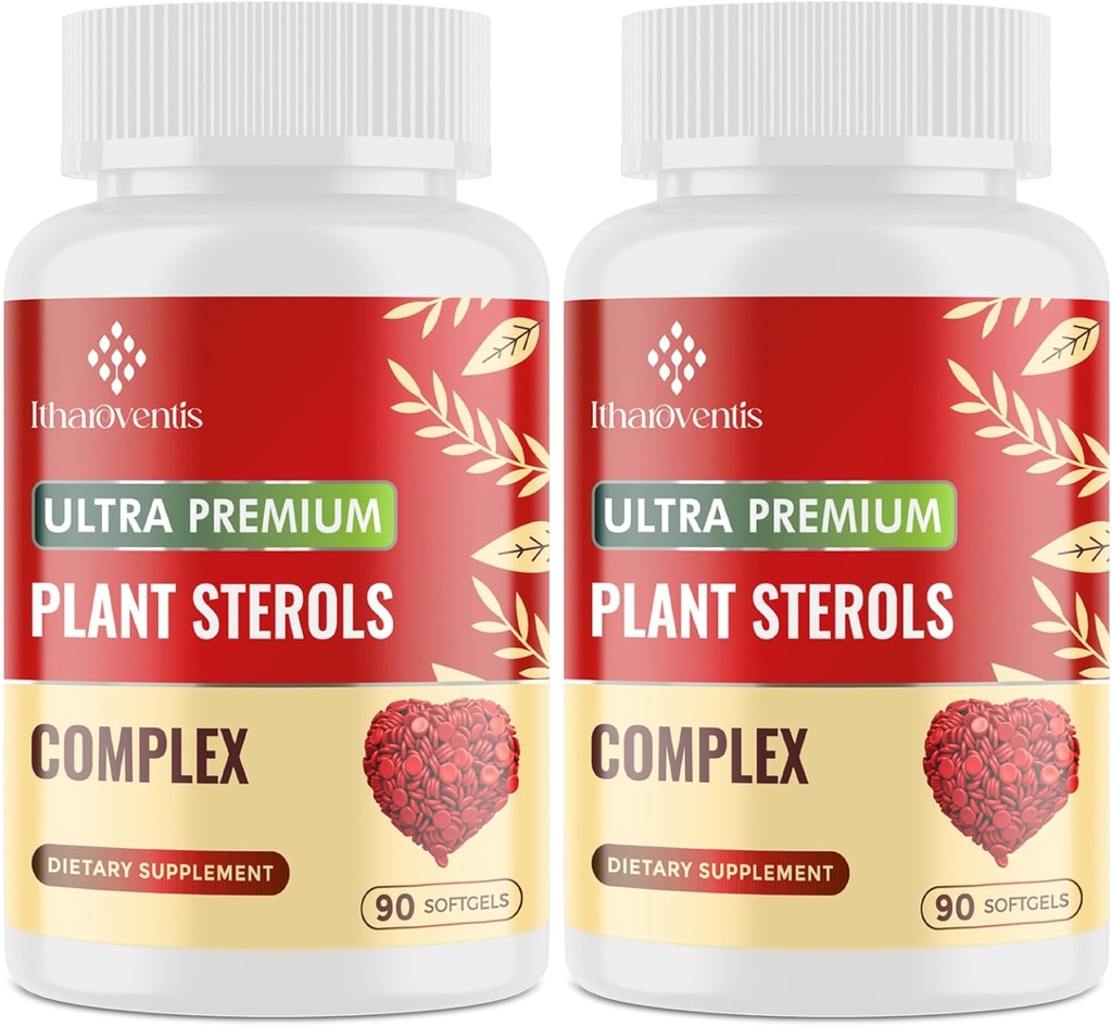Kolesteroli täydentää kasvisterolit, niasiini, punainen hiivariisi, Bergamot, Omega-3 & valkosipuli - Advenced Imeytyminen Formula - 180 Softgels