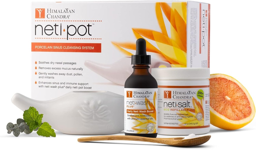 Himalajan Chandra Neti Pot Complete Sinus Cleansing System Starter Kit