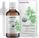 Essential Organic Oil of Oregano-100% Puhdasta Laimentamatonta Kreikan Oregano Oil Carvacrol - Yli 86%, ei-GMO, Extra Strength Oregano Oil Organic Liquid Drops, 1.7 FL.OZ/50ml