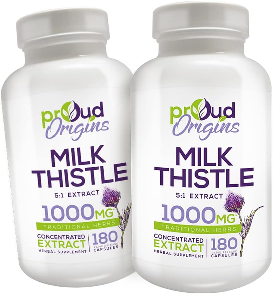 1000mg maito Thistle auttaa säilyttämään terve maksan toiminta, optimoida terveys, nopea julkaisu, gluteeniton täydentää - 6-kuukautinen tarjonta (2 pakkaus)