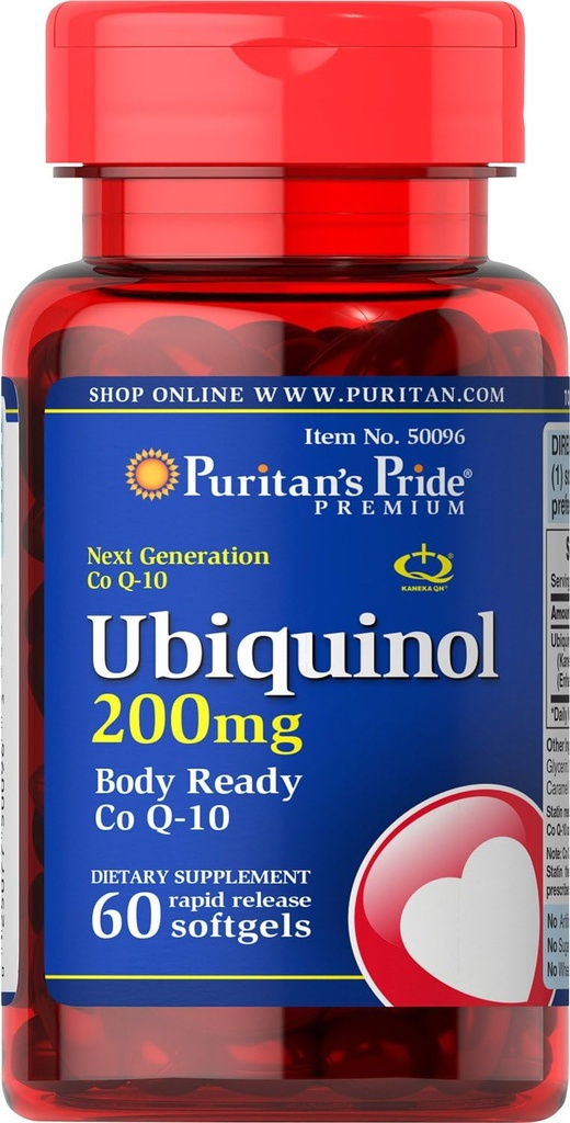 Puritan's Pride Ubiquinol 200 mg Softgels, 60