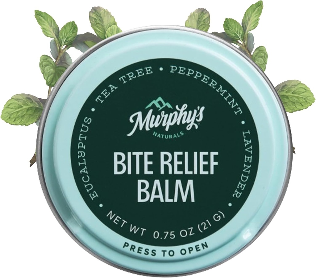 Murphys Naturals Insect Bite Relief Balm, Travel-Friendly, Soothes Bug Bites med växtbaserad olja, snabbverkande, enkel applikation, 0.75oz