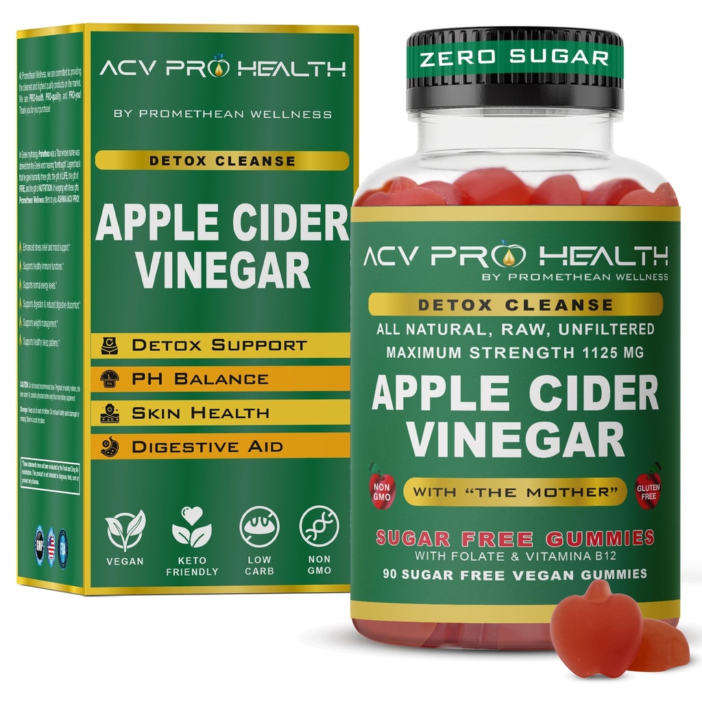 ACV med socker gör ingen känsla! Apple Cider Vinegar Gummies Sugar Free Low Carb Advanced Keto Acv Gummies Keto Gummy Detox Cleanse (90 greve)