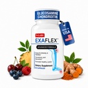 N-Labs ExaFlex Glucosamine Chondroitin MSM, Bromelain Capsules - Gemensamma kosttillskott för män och kvinnor med Boswellia Extract, Turmeric och Quercetin - Stöder gemensam hälsa - Made in USA - 60 kapslar