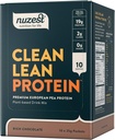Nuzest - Pea Protein Powder - Clean Lean Protein, Premium Vegan Plant Based Protein Powder, Dairy Free, Gluteeniton, GMO-vapaa, Protein Shake, Rich Chocolate, 0,9 oz, (pakkaus 10)