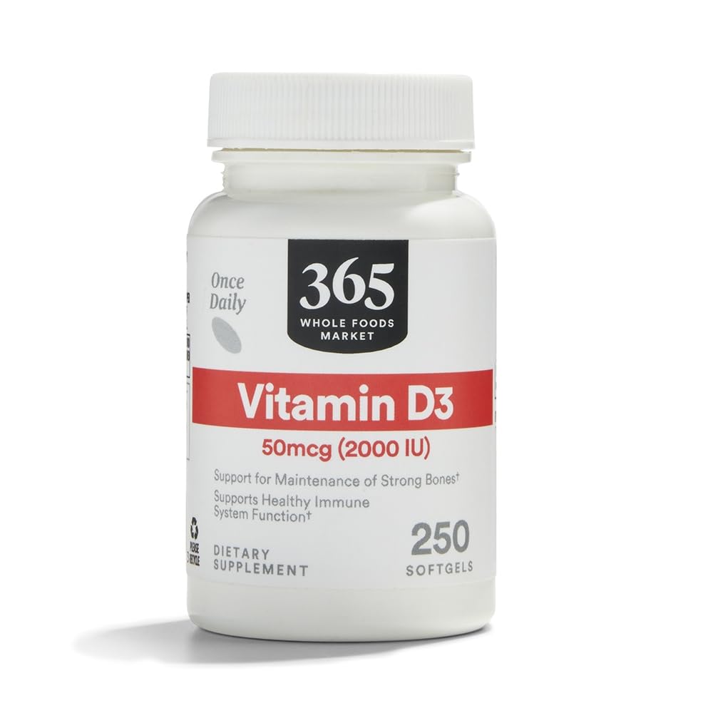 365 av Whole Foods Market, vitamin D3 2000 IE, 250 ct