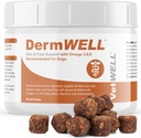 VetWELL Omega 3 Supplement för hundar med Antarctic Krill Oil, Astaxanthin, Omega 3 6 9, EPA, DHA för fantastisk hud och rock (60 greve)