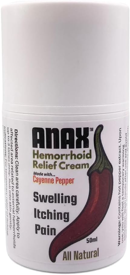 Anax luonnollinen kuuma Pepper Cream auttaa anaali kutina, kipu ja tulehdus liittyvät peräpukamat