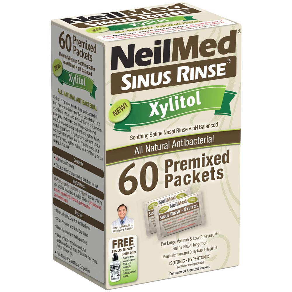 NeilMed Sinus Rinse Premium Refill Packets Xylitol, 60ct.