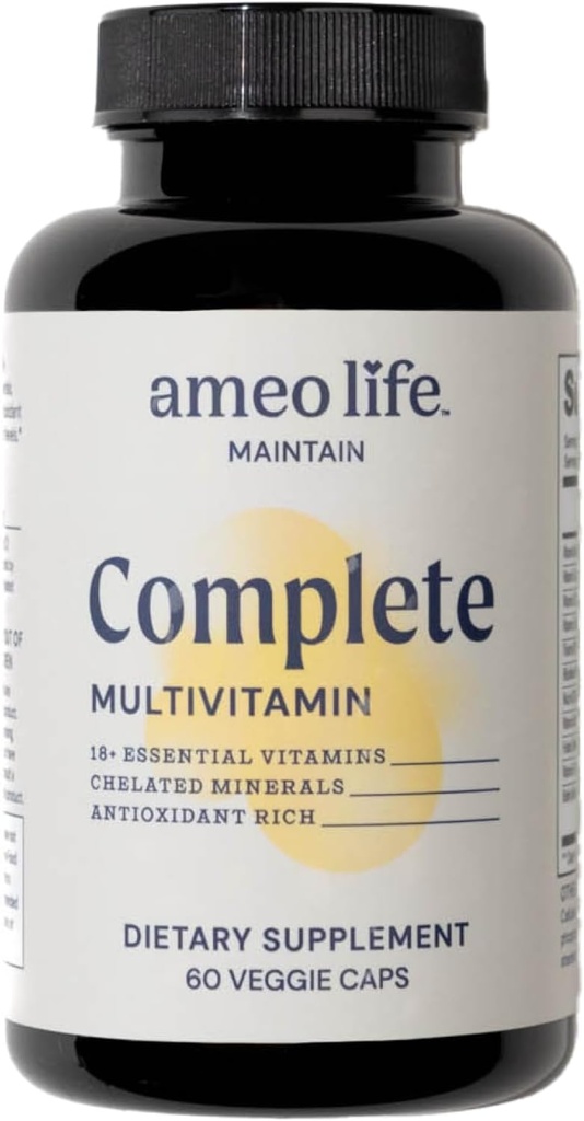 Daglig multivitamin för vuxna män och kvinnor - chelated multivitaminer med zink, biotin, jod, krom, mangan och vitaminer A, B6, B12, C, D, E - Komplett immun & energistöd - 60 kapslar