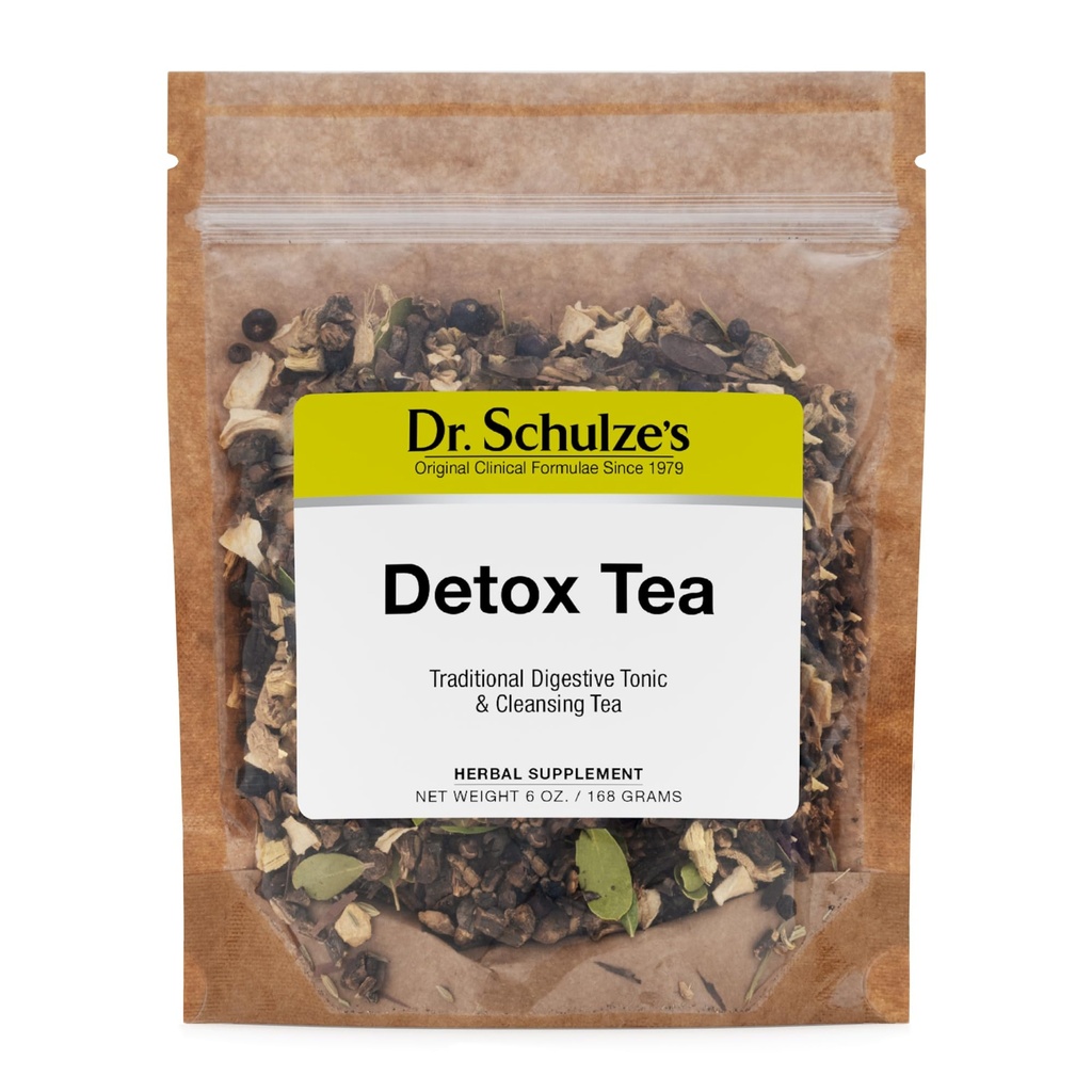 Dr. Schulze | Detox Tea | All Purpose Herbal Tonic | Kraftfull Digestive Stimulant | Kosttillskott | Ultimate Liver Cleanse | Hjälper till att eliminera gas och matsmältningsbesvär | Släpp Toxiner | 6 Oz. Pack