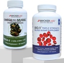 Bricker Labs Joint Comfort ja sokeritasapaino Omega Cyclo Mussel yhteisen terveyden + Big-V Triple Strength Vanadyl for Blood Sugar Support