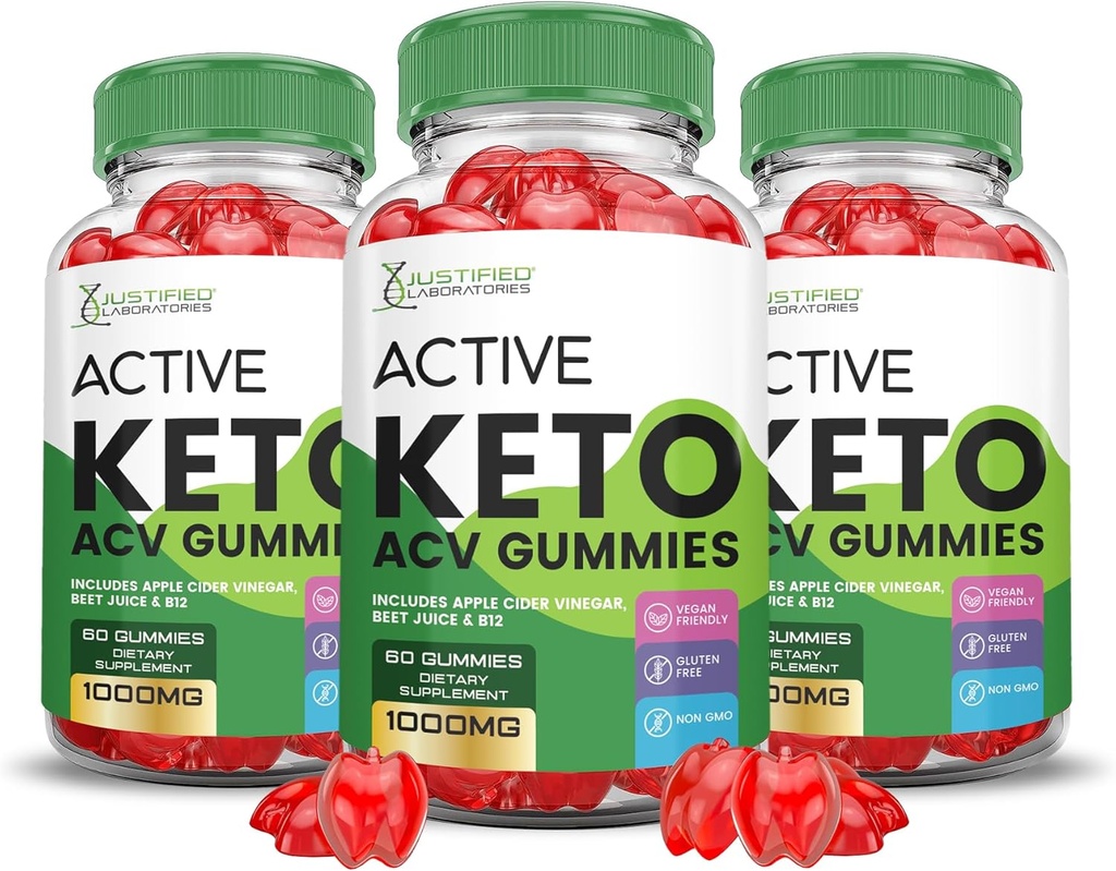 (3 pakkaus) Aktiivinen Keto ACV Gummies Advanced Formula 1000MG ActiveKeto Keto Gummies Apple Siideri Viinietikka Muotoiltu granaattiomena Beet Juice Powder B12 Vegaani non GMO 180 Gummys