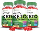 (3 Pack) Aktiv Keto ACV Gummies Advanced Formel 1000MG ActiveKeto Keto Gummies Apple Cider Vinegar Formulerad med Pomegranate Beet Juice Powder B12 Vegan Non GMO 180 Gummys