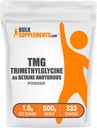 BulkSupplements.com Betaine Vedetön Powder - Trimetyyliglyiini, TMG täydentää, TMG Powder - Betaine TMG - Gluteeniton, 1500 mg per tarjoilu, 500g (1,1 lbs)