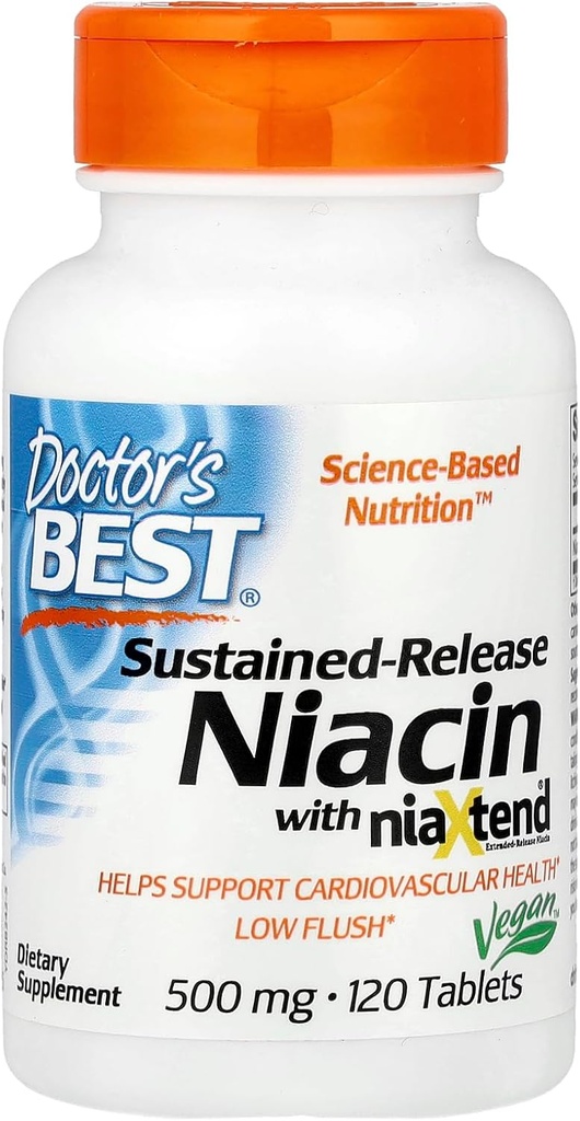 Lääkärin paras todellinen Niacin laajennettu julkaisu, 500 mg, 120