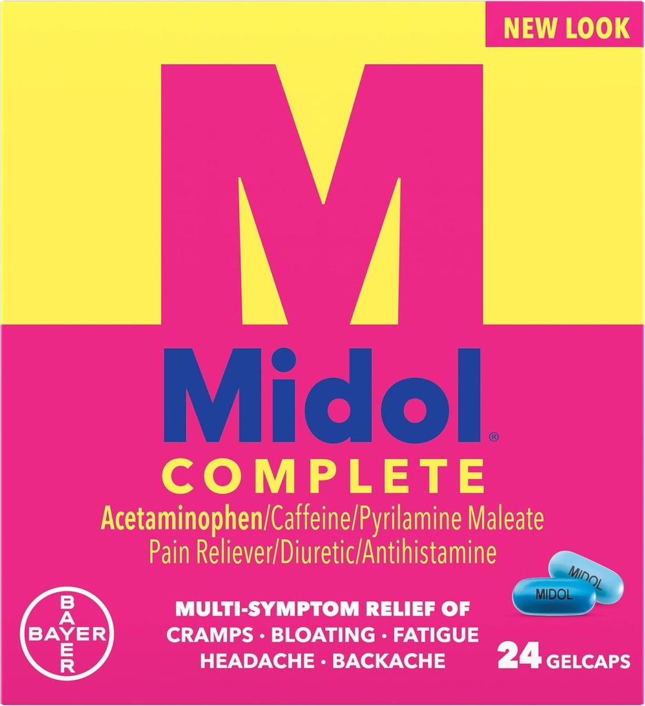 Midol Menstruktural Complete, Gelcaps, 24 lla