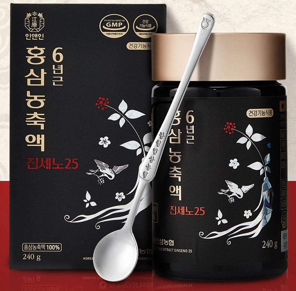 Gangwoninsam] Korean punainen Ginseng Extract Ginseno25 240g / 8,46 fl. oz. sisältää 100% puhdasta Korean 6-vuotiasta Ginseng juuriuutetta