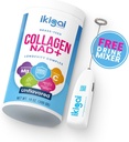 Ikigai Collagen with NAD+ (30 palvelinta) - ei-GMO, gluteeniton, Paleo, Kosher - Ei makua, sisältää ilmaisen juomasekoittimen