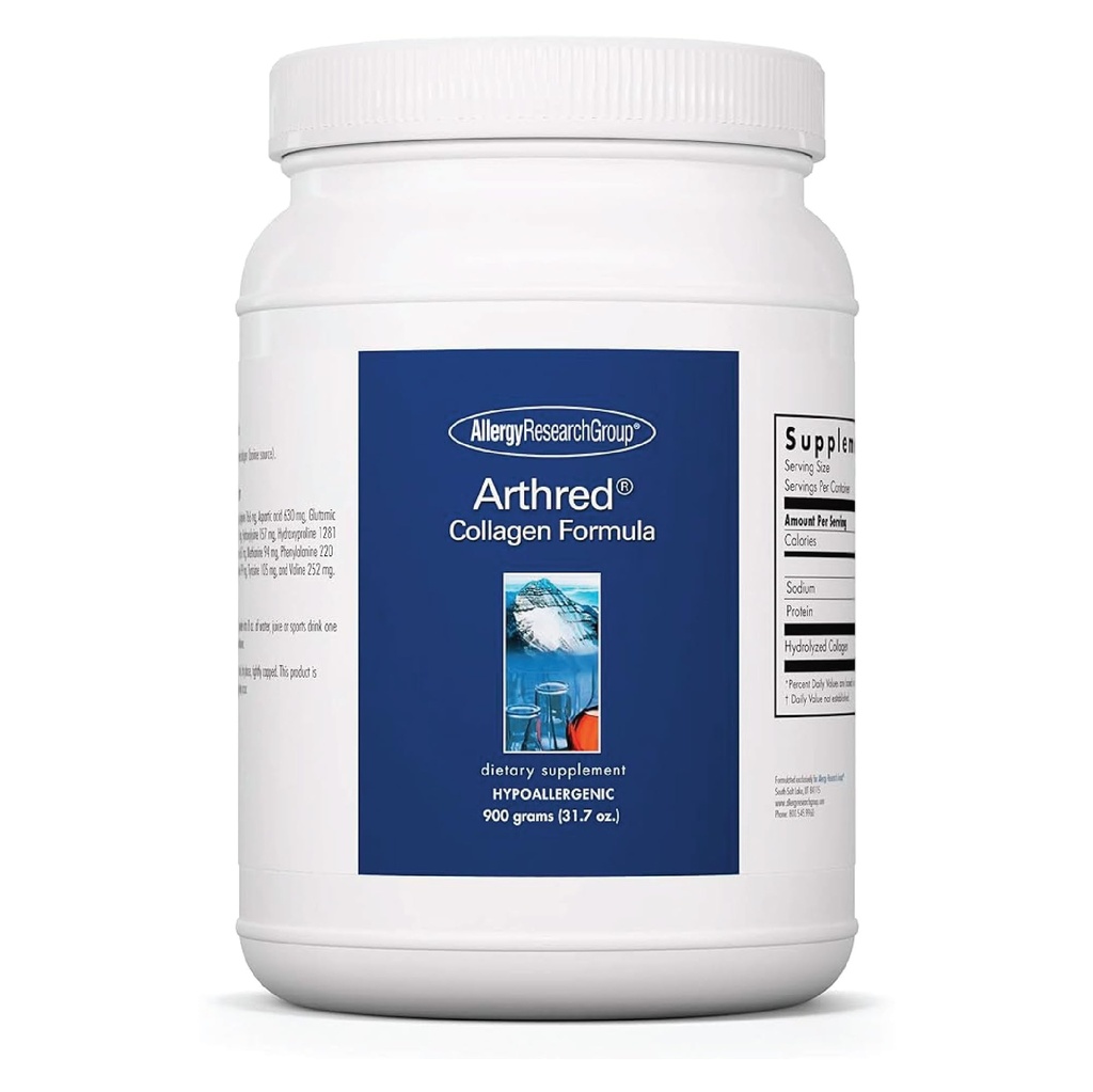 Allergy Research Group Collagen Powder for Men & Women - Collagen Peptides, Nivelpeptides, Naudan lähde, Nivelpulveri, Kollageeni Formula, Hydrolysoitu kollageeni - 31,7 Oz