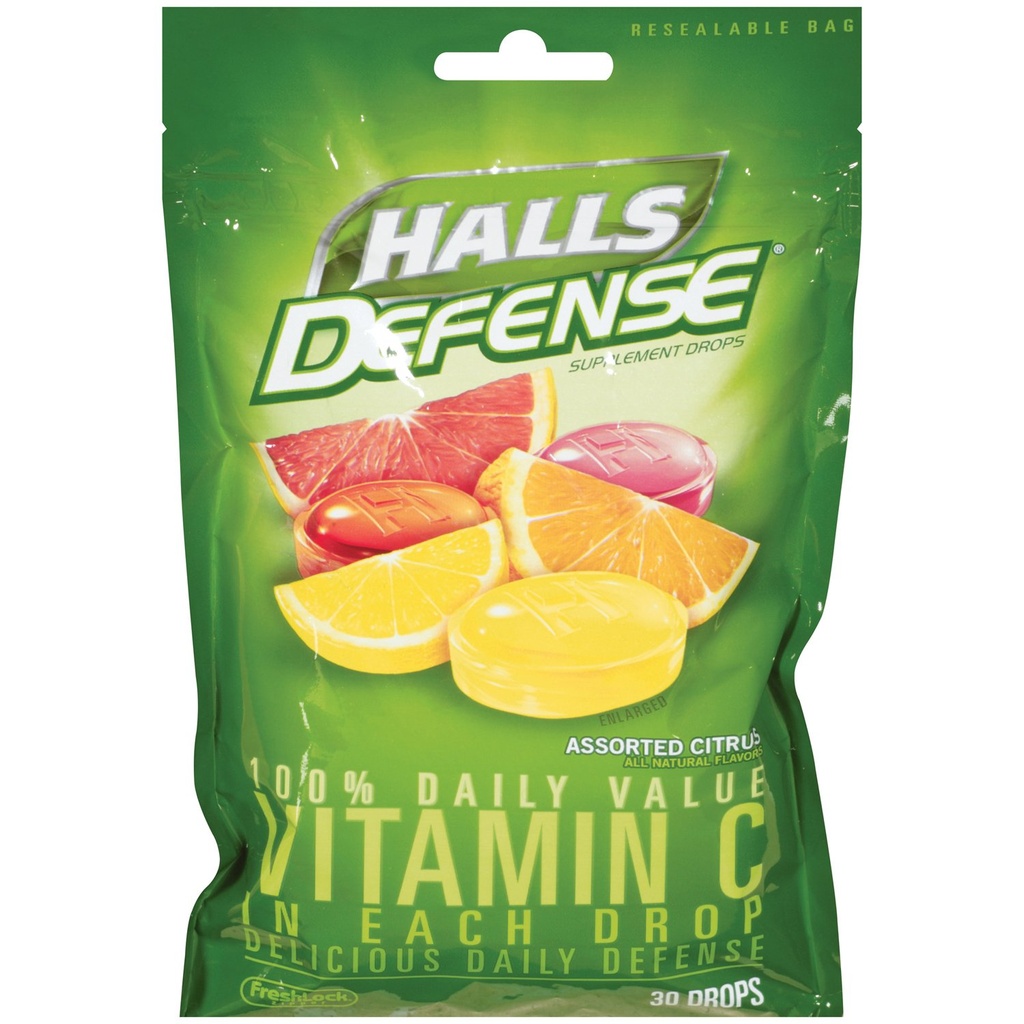 Halls puolustus C-vitamiini, 30-luku (Pack of 6)