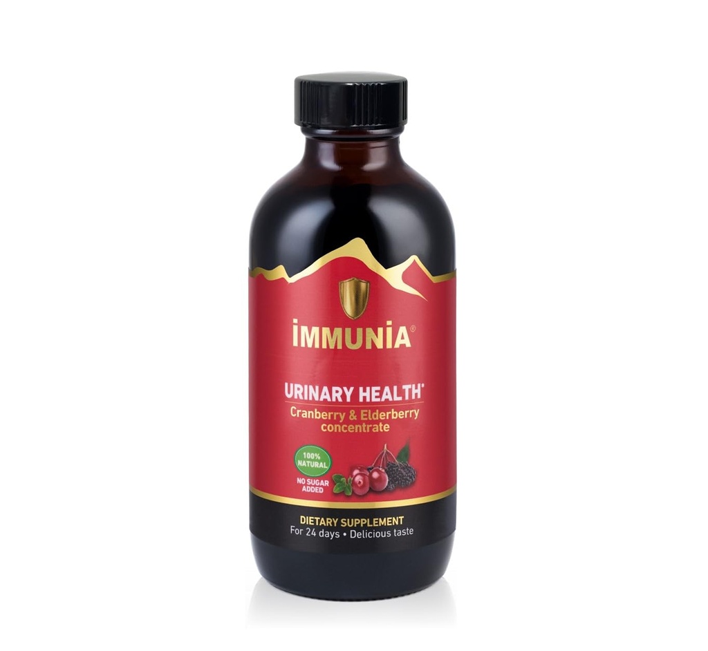 Immunia Virtsan terveys. Karpalo ja vaniljakonsentraatti virtsatieinfektioiden ehkäisyyn. Luonnollinen. 5 ml/päivä. (1-pakkaus)