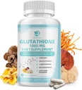 Glutationi Supplement 1 000 mg, sienilisä C-vitamiinin, niasiinin - maksan detox, immuunituki ja antioksidantti, L-glutationi 120 vegan-kapselit - ei-muuntogeeniset