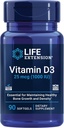 Life Extension D3-vitamiini 25 mikrog (1000 IU), immuunijärjestelmän tuki, luunterveys, koko kehon terveys, arvo koko, gluteeniton, ei-GMO, 90 pehmogeeliä