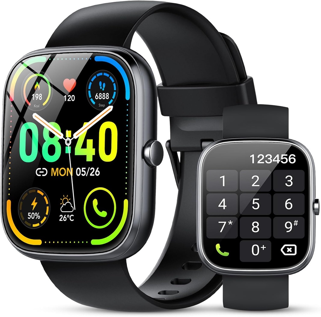 Smart Watch for Men Women (Vastaus/Make puhelut), 1,91" HD Smartwatch Heart Rate Monitor Uni Monitor, IP68 vedenpitävä, 115+ Urheilu Activity Trackers kanssa pedometri, Fitness Watch Android / iOS