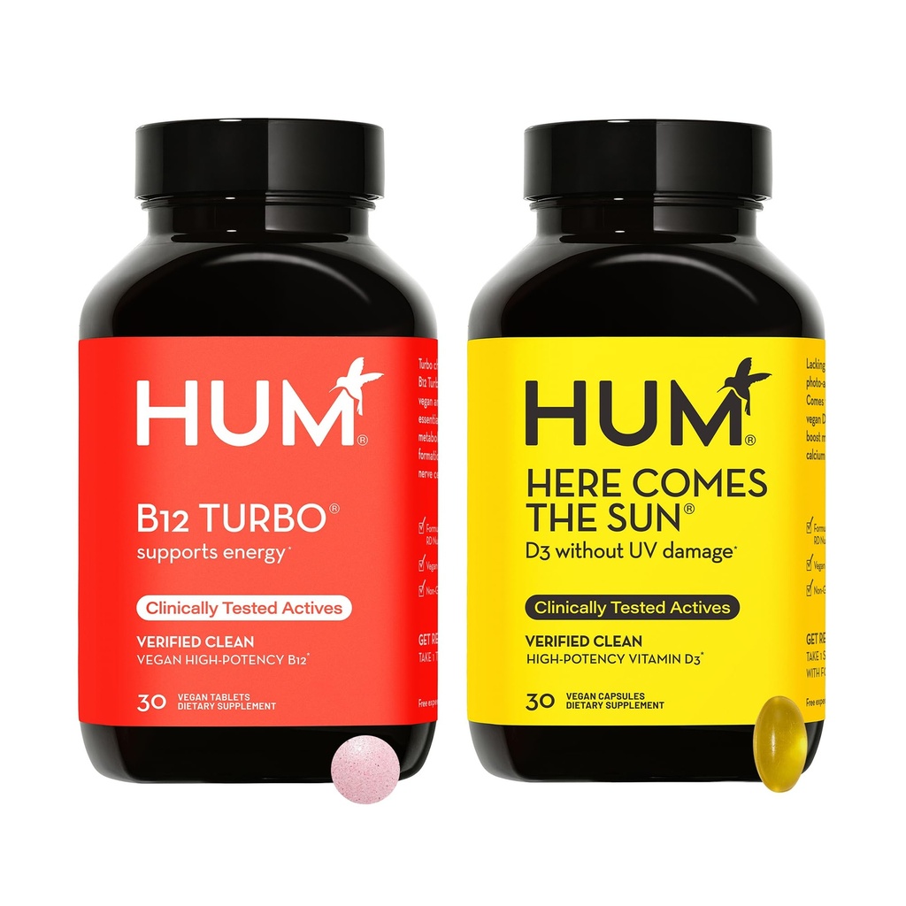 HUM B12 Turbo + Vitaman D3 Nutriton: Tässä tulee Aurinko ja B12 Turbo