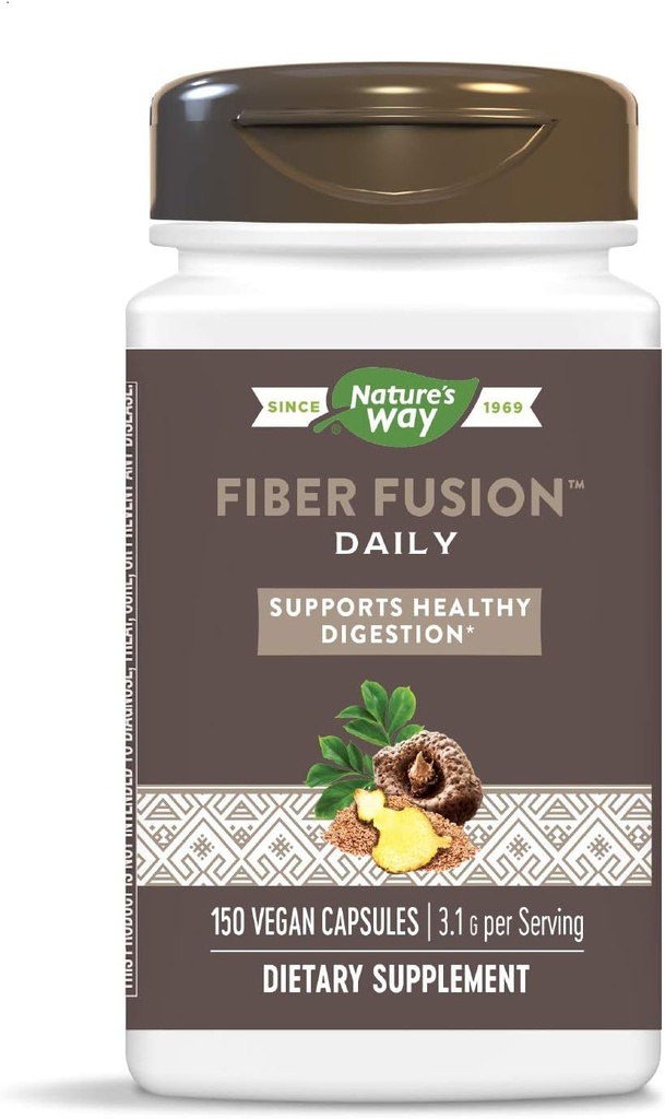Naturens Way Fiber Fusion Daily, 3,1 g per portion, 150 kapslar, Pack med 3