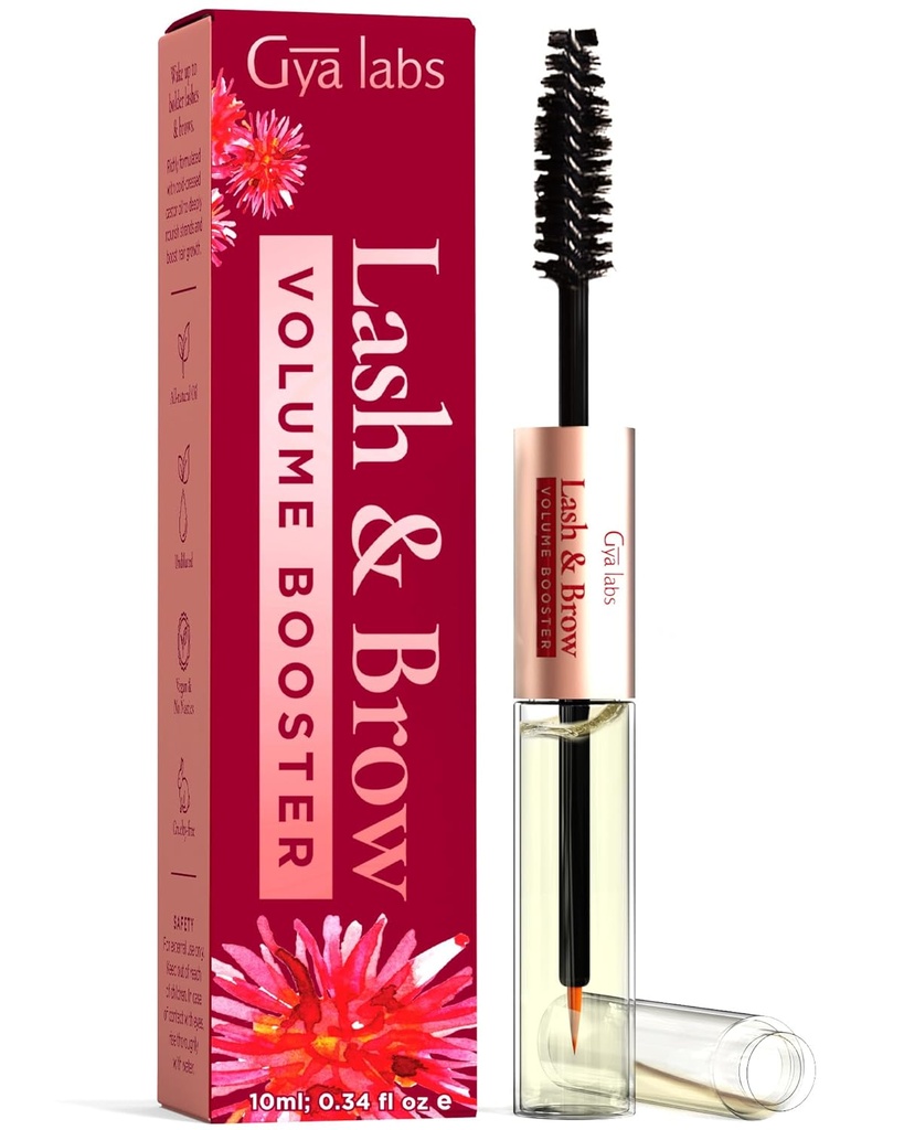 Gya Labs Lash and Brow Oil - 100% puhdasta Natual Organic Castor Oil Eyelash & Eyebrow Serum Fuller Lashes & Brows (0,34 Fl Oz)