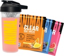 Animal Clear Whey Protein Isolate Sampler Pack & Shaker Bottle - Herkullisesti Juicy 20g Protein, Watermelon Limeade, Mustikka Acai, Ananas Orange, 3 Single-Serving Packets
