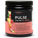 LEGION Pulse Pre Workout Supplement - All Natural Nitric Oxide Preworkout Drink för att öka energi, kreatinfri, naturligt sötad, Beta Alanine, Citrulline, Alpha GPC (Caffeine Free Tropical Punch)