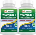 Best Naturals B1-vitamiini tiamiinimononitraattina 100 mg 120 tablettia (120 tablettia (pakkaus 2))