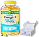 Omega 3 2000mg softgels-Fish Oil, 120ct (Pack of 1), Boxed by Fusion Shop Store