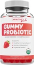 USDA Organic Probiootit lapsille (Non-GMO) Mansikka maku Kids Probiootti Gummies for Digestion & Immuno Support - 2,5 miljardia PMY DE111 itiön muotoutumis kanta mahdollisimman hengissä - 30 Gummys