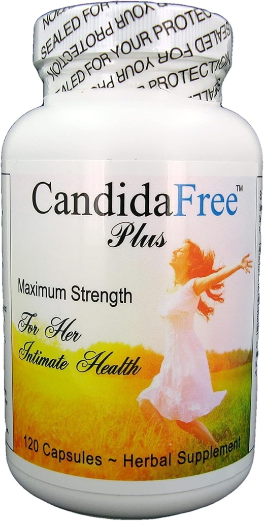 Candida-Free Natural Balance Support Formel för Yeast Overgrowth Cleanse och Detox för kvinnor. 120 Vegankapslar.