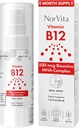 B12-vitamiini Spray 500 mikrog (150 annosta) - nopea imeytyminen MHA-kompleksi (Metyylicobalamiini, Hydroksikobalamiini, adenosyylikobalamiini) - Vegan, ei-GMO, nestemäinen B12-lisäaine