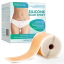 Silicone Scar Sheets, Silicone Scar Teape, Silicone Sheets for Scars, Scar Away Silicone Scar Sheets for Face, Acne, Keloid, Burns, Stretch Mark,C-osa Kirurginen arpi poistaminen (1.6" x 60"Roll-1,5M)