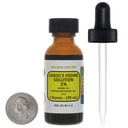 Lugolin jodi / 2% Solution / 1 Oz Amber lasipullo / ilmainen Dropper
