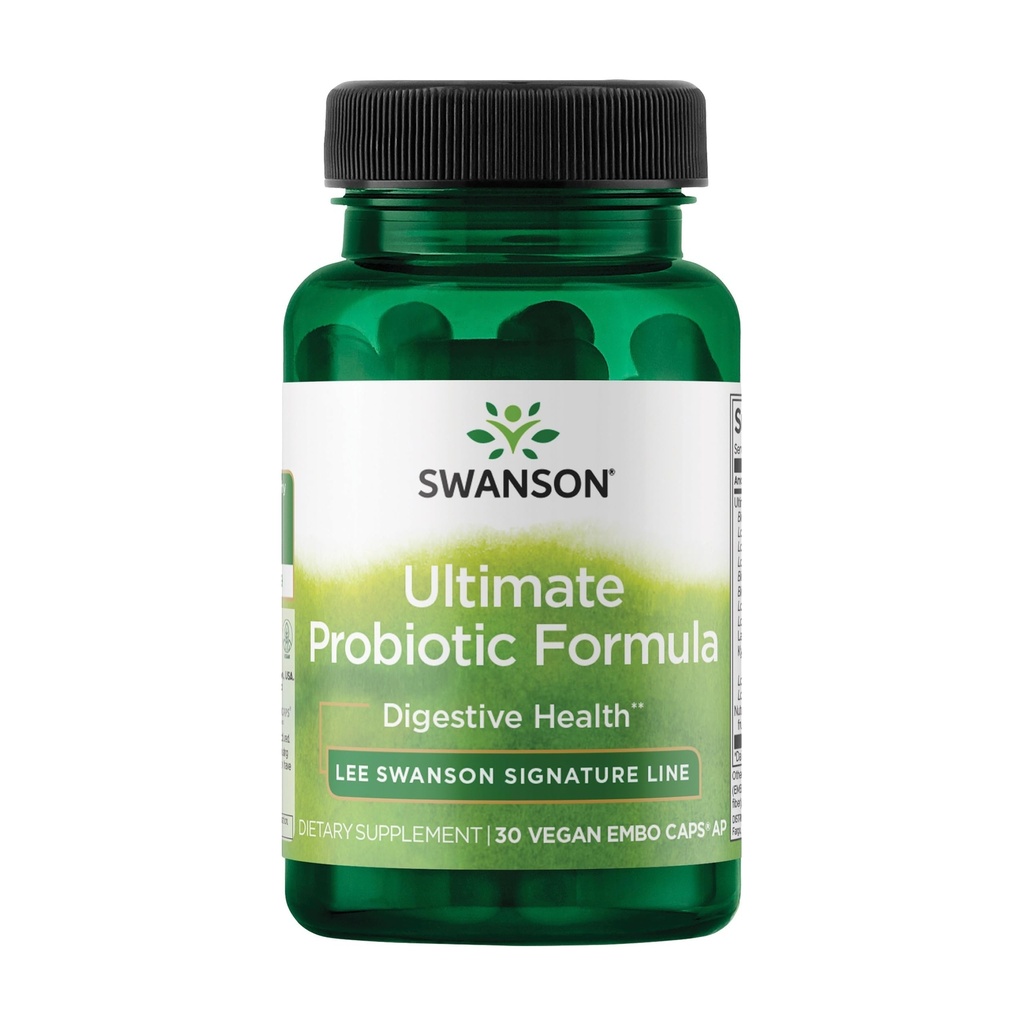 Swanson Ultimate Probiootti Formula Ruoansulatuselimistö Immuunijärjestelmä tuki 66 miljardia PMY Prebiootti NutraFlora scFOS 30 DRcaps Kasviskapselit (kapselit)