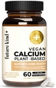Tulevaisuuden laji Vegaani kalsium Supplement - Plant-Based Kalsium Magnesium Supplement Lähde Islannista hampaiden ja luiden tuki (60 kapselia)