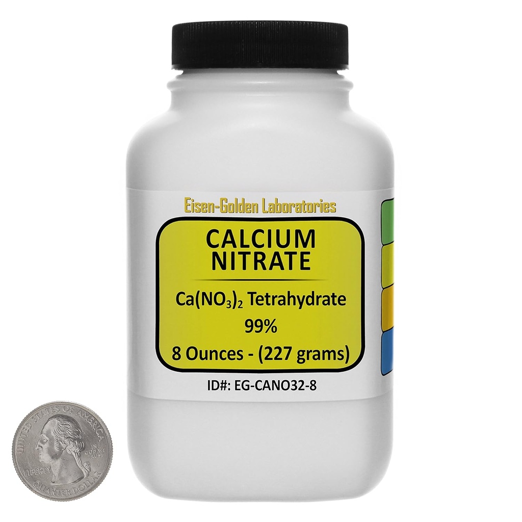 Kalsiumnitraatti [CA(NO3) 2] 99% AR Grade Prills 8 Oz Space-Saver Bottle